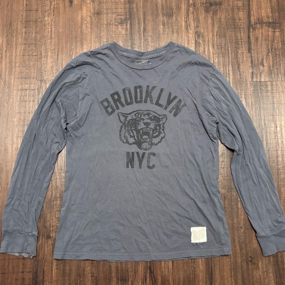 Original Retro Brand Gray Long Sleeve Tee boys L